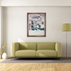 Tablou inramat - Lisa Graa Jensen - Cabana pentru Craciun,1985, 70 x 90 cm - Img 2
