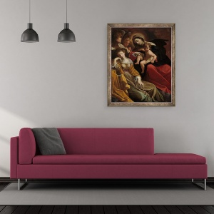 Tablou inramat - Lodovico Carracci - Visul Sfintei Ecaterina din Alexandria, 50 x 60 cm - Img 2