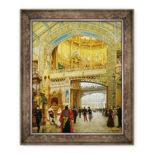 Tablou inramat - Louis Beroud - Domul central al Expozitiei Universale din 1889, 70 x 85 cm