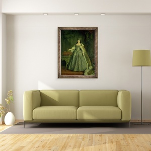 Tablou inramat - Louis Caravaque - Portretul imparatesei Anna Ivanovna 1693-1740 1730, 70 x 90 cm - Img 2