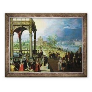 Tablou inramat - Louis de Caullery - Sarbatoarea intr-un palat, 60 x 80 cm