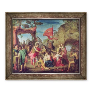 Tablou inramat - Louis Galloche - Coriolanus in tabara Volscian, 70 x 85 cm