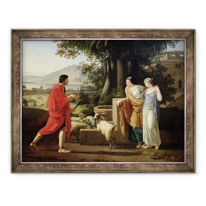 Tablou inramat - Louis Gauffier - Iacov cu fiicele lui Laban, 60 x 80 cm
