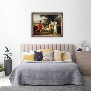Tablou inramat - Louis Gauffier - Iacov cu fiicele lui Laban, 60 x 80 cm - Img 3