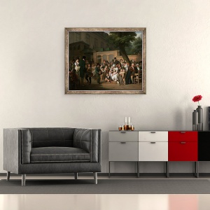 Tablou inramat - Louis Leopold Boilly - Intrarea in Jardin Turc, 70 x 85 cm - Img 2