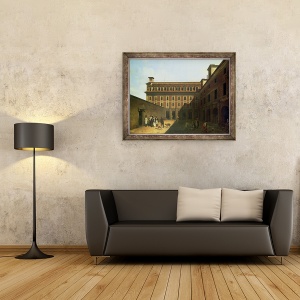 Tablou inramat - Louis Leopold Boilly - Prison des Madelonnettes, 70 x 90 cm - Img 2
