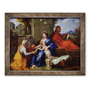 Tablou inramat - Louis Licherie de Beurie - Sfanta familie, 70 x 90 cm