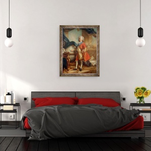Tablou inramat - Louis M. Tocque - Dauphin Charles-Louis 1729-65 al Frantei, 60 x 80 cm - Img 3