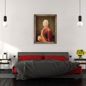 Tablou inramat - Louis M. Tocque - Louis Francois Armand de Vignerot du Plessis 1696-1788 Duce de Richelieu, 60 x 80 cm - Img 3