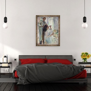 Tablou inramat - Lovis Corinth - Charlotte Corint La Ei Dressing Masa, 60 x 80 cm - Img 3