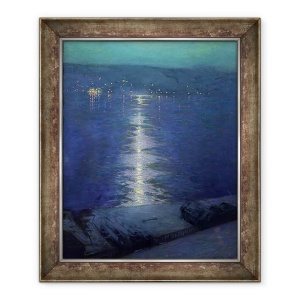 Tablou inramat - Lowell Birge Harrison - Lumina lunii pe rau, 50 x 60 cm