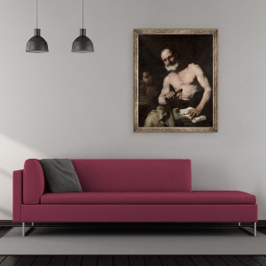Tablou inramat - Luca Giordano - Cato de Utica 95-46 i.Hr., 50 x 60 cm - Img 2