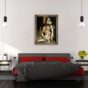 Tablou inramat - Luis de Morales - Pieta, 60 x 80 cm - Img 3