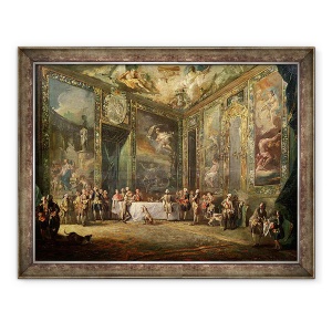 Tablou inramat - Luis Paret y Alcazar - Charles al III-lea 1716-88 de Borbon, pranzul in fata Curtii sale, 60 x 80 cm