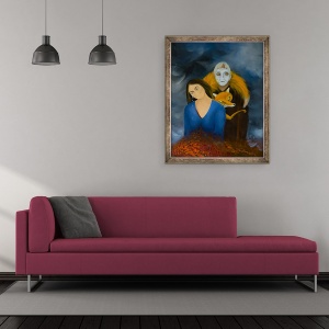 Tablou inramat - Magdolna Ban - Menage a Trois, 70 x 85 cm - Img 2