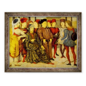 Tablou inramat - Marco Zoppo - Fragment dintr-un panou Cassone impuscaturi in corpul tatalui, 70 x 90 cm