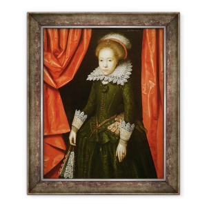 Tablou inramat - Marcus Gheeraerts - Portretul unei fete din familia de Ligne, 50 x 60 cm