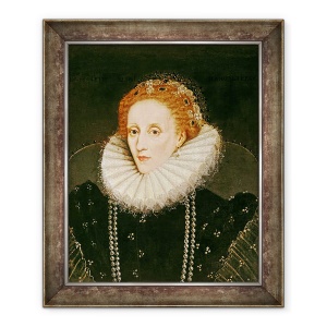 Tablou inramat - Marcus Gheeraerts the Younger - Portretul Reginei Elisabeta I 1533-1603, 50 x 60 cm