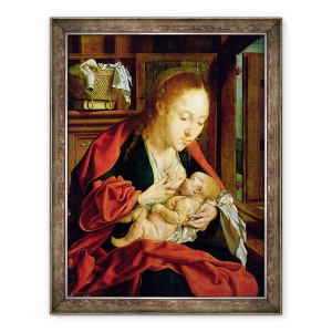 Tablou inramat - Marinus van Reymerswaele - Madonna Hranirea copilului Hristos, 70 x 90 cm