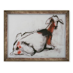 Tablou inramat - Mark Adlington - Capra asezata, 70 x 90 cm