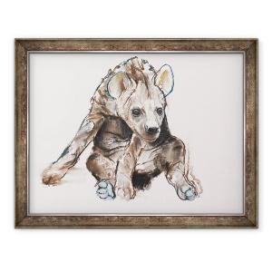 Tablou inramat - Mark Adlington - Hiaena Pup capul in jos, 2019, 70 x 90 cm