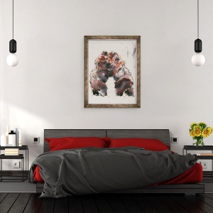 Tablou inramat - Mark Adlington - Lupta, 60 x 80 cm - Img 3