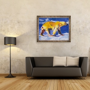 Tablou inramat - Mark Adlington - Urs galben, 70 x 90 cm - Img 2