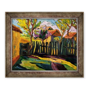 Tablou inramat - Marta Martonfi-Benke - Curtea insorita, 70 x 85 cm