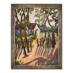 Tablou inramat - Marta Martonfi-Benke - Gard de ramshackle, 70 x 90 cm