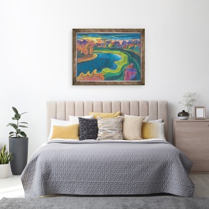 Tablou inramat - Marta Martonfi-Benke - intalnire tarzie, 60 x 80 cm - Img 3
