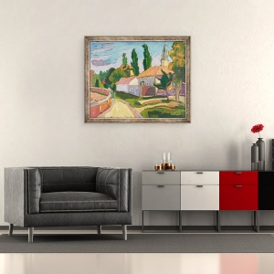 Tablou inramat - Marta Martonfi-Benke - Sat de spirit, 50 x 60 cm - Img 2