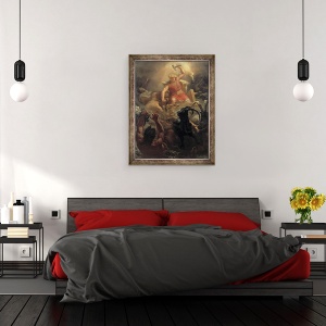 Tablou inramat - Marten Eskil Winge - Lupta lui Thor cu Giants, 70 x 90 cm - Img 3