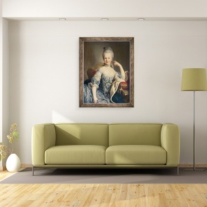 Tablou inramat - Martin II Mytens - Arhiducesa Marie Antoinette Habsburg-Lotharingen 1755-93 1767-68, 70 x 90 cm - Img 2