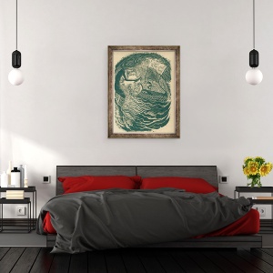 Tablou inramat - Mary Kuper - Sirena, 60 x 80 cm - Img 3