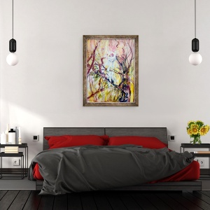 Tablou inramat - Mary Smith - maimuta obraznic, 70 x 90 cm - Img 3