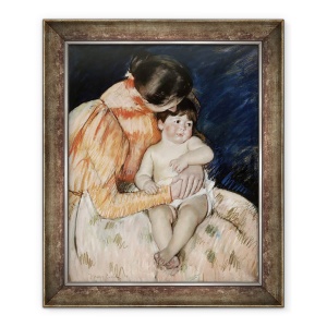 Tablou inramat - Mary Stevenson Cassatt - Mama si Copil, 50 x 60 cm