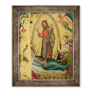 Tablou inramat - Master Bertram of Minden - Adormirea Maicii Domnului, din aripa stanga a altarului Buxtehude, 50 x 60 cm