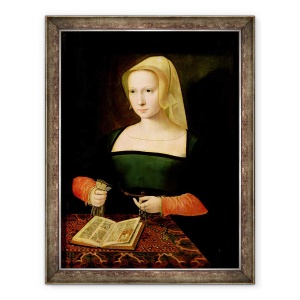 Tablou inramat - Master of the Female Half Lengths - Portretul unei tinere Femei, 70 x 90 cm