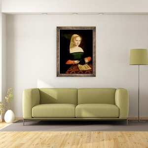 Tablou inramat - Master of the Female Half Lengths - Portretul unei tinere Femei, 70 x 90 cm - Img 2