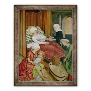 Tablou inramat - Master of the Pfullendorf Altar - Nasterea Fecioarei, 60 x 80 cm