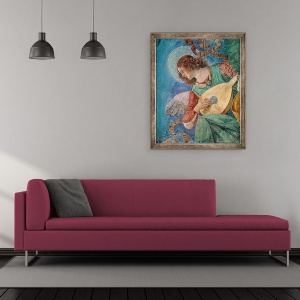 Tablou inramat - Melozzo da Forli - Inger muzician II, 50 x 60 cm - Img 2