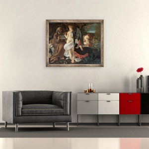 Tablou inramat - Michelangelo Merisi da Caravaggio - Odihneste-te in zborul spre Egipt II, 50 x 60 cm - Img 2