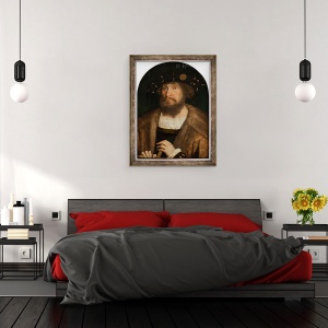 Tablou inramat - Michiel Sittow - Portretul Regelui Danez Christian II, 60 x 80 cm - Img 3