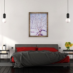 Tablou inramat - Neela Pushparaj - Albi de iarna, 60 x 80 cm - Img 3