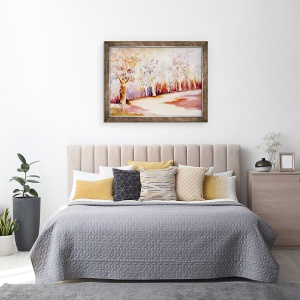 Tablou inramat - Neela Pushparaj - Calea cu Copaci, 60 x 80 cm - Img 3