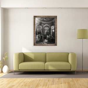Tablou inramat - Nicolas Lancret - Danseaza intr-un pavilion, 70 x 90 cm - Img 2