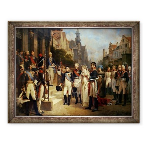 Tablou inramat - Nicolas Louis Francois Gosse - Napoleon Bonaparte si reginei Louisa a Prusiei, detaliu I, 60 x 80 cm