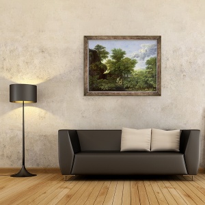 Tablou inramat - Nicolas Poussin - Primavara, sau Gradina Edenului, 70 x 90 cm - Img 2
