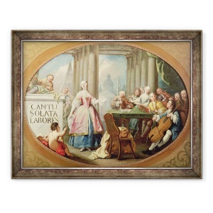 Tablou inramat - Nicolas Valeta - Alegorie de muzica, 70 x 90 cm