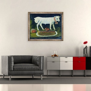 Tablou inramat - Niko Pirosmani - Un miel pascal, 50 x 60 cm - Img 2